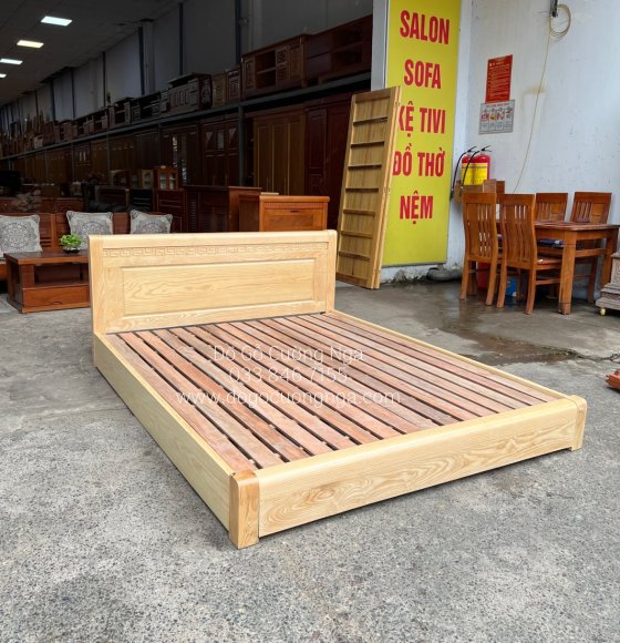 Giường Ngủ Gỗ Sồi Nga Mẫu Nhật - Vạt