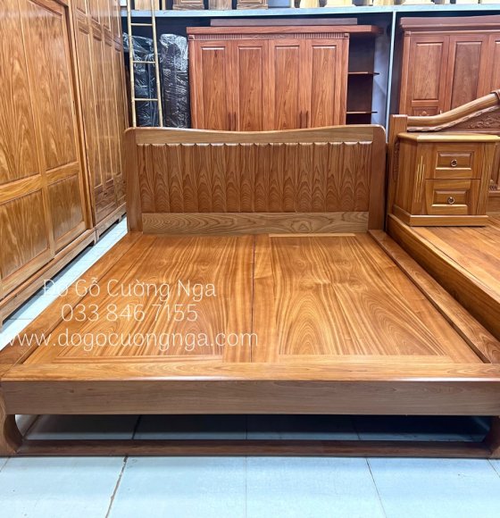 Giường Ngủ Kiểu Nhật Chân Quỳ Gỗ Xoan Đào Giá Rẻ