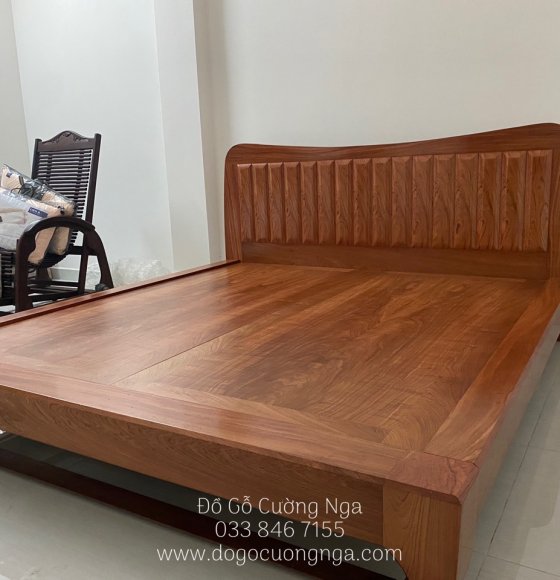Giường Ngủ Kiểu Nhật Gỗ Hương Đá Bền Đẹp