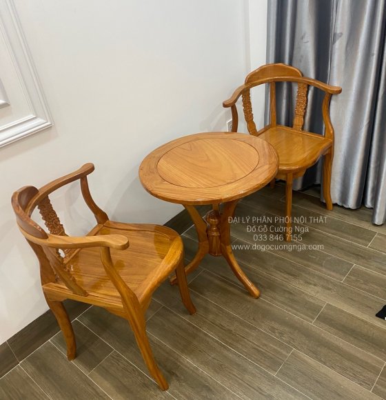 Bộ Bàn Trà Gỗ Gõ Đỏ 3 Món 