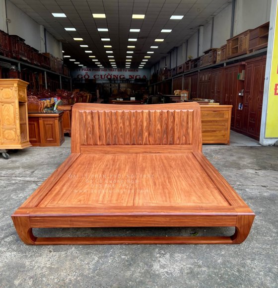 Giường Ngủ Kiểu Nhật Gỗ Cẩm Hiện Đại 