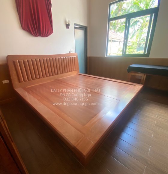 Giường Ngủ Kiểu Nhật Gỗ Xoan Đào 2mx2m2 Phản Liền