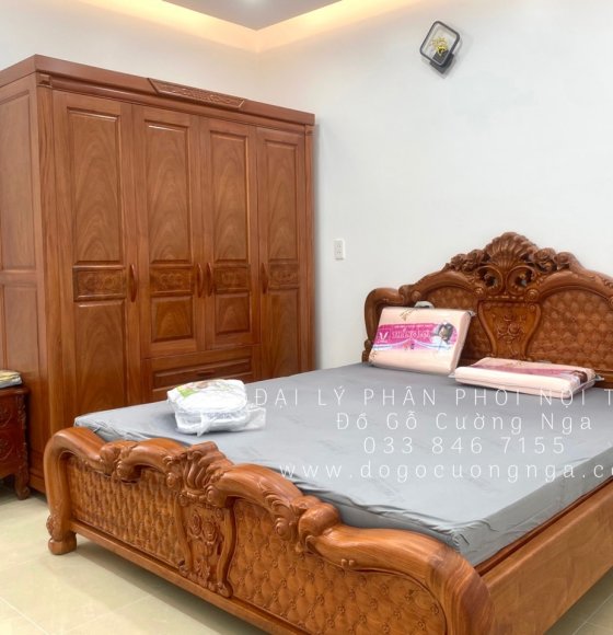 Combo Phòng Ngủ Gỗ Hương Đá Cao Cấp Giao Khách Bình Tân