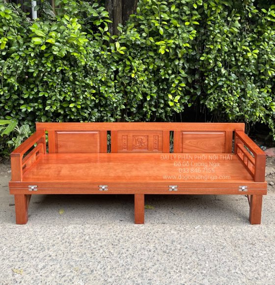 Giường Gấp Gỗ - Sofa Giường Gỗ Xoan Đào Cao Cấp ĐN 01.10