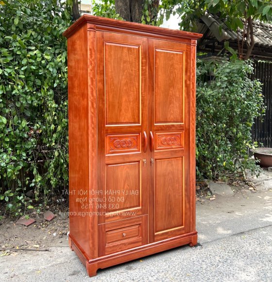 Tủ Áo Gỗ Xoan Đào 2 Cánh Đẹp Giá Rẻ 