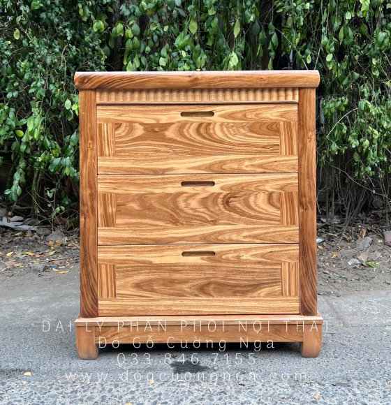 Tủ Nhật Ngăn Kéo Đa Năng - Tủ Áo Em Bé Gỗ Hương Xám 80cm Tiện Lợi