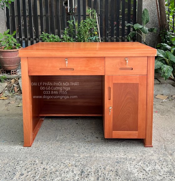 Bàn Làm Việc Gỗ Xoan Đào Cao Cấp Đa Kích Thước 