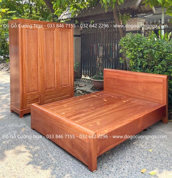 Combo Phòng Ngủ Gỗ Xoan Đào 2 Chi Tiết Đẹp Giá Rẻ 