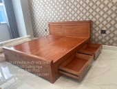 Giường Ngủ Gỗ Xoan Đào 2 Ngăn Kéo Bàn Giao Chị Khách Tại Thủ Đức Với Căn Hộ Siêu Sang 
